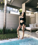 ビキニ水着ワンショルダー非対称ウエストカードモノキニタンキニセクシーhotgirl温泉ビーチ海 WQ7-FH-ADN381