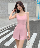 【2色】オールインワン ワイドパンツ ショートパンツ セクシー 気質 通勤 YH2-ZED889703GT347