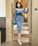 レース 手作り 膝丈ドレス エレガント セクシー チュール 高級感 YH2-JY20767