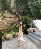 2色】膝丈ドレスエレガントレースセクシー気質タイトドレス谷間見せ韓国っぽおしゃれ WQ2-MXX2098