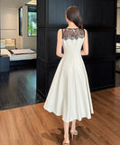 ロングドレスAラインエレガントレースセレブ風着痩せ気質高級感おしゃれ大人可愛い宴会パーティー WQ2-ZED889893GT347