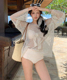 3点式セットビキニ水着ハイウエストセクシーモノキニタンキニリボンカワセクシー韓国っぽ温泉ビーチ海 WQ7-DP-A10426