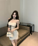 ミニドレスキャバドレスベアトップレースタイトドレスナイトクラブセクシーパーティードレス WQ2-XKD-D408A-2052-Apr14