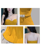 ロングドレス パーティードレス 宴会 ゴージャス 高見 脚長効果 MY2-YM9156