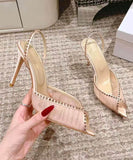 【3色】ハイヒール パンプス キラキラ 高見え レース パーティー WQ5-KLL001