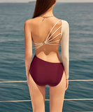 ビキニ水着非対称タンキニウエストカードセクシー気質バックレスおしゃれビーチ海温泉体型カバー WQ7-AQD3016