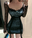 レース ミニドレス キャバドレス 背露出 谷間魅せ セクシー XH2-ZRD88A8715DXH348B