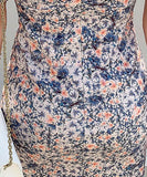 ミニドレス花柄パフスリーブオフショルダーエレガントカワセクシータイトドレスパーティーエレガント WQ2-ZED885751A71