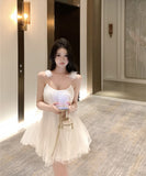 ミニドレス キャバドレス ピュアセクシー シフォンハンガー フラワーアプリケ JC2-D337B-3921-Aug18