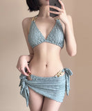 2色】3点セット ビキニ セクシー 着痩せ おしゃれ感 水着 hot girl YH7-CF24014