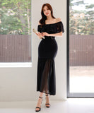 ロングドレス キャバドレス ワンショルダー セクシー 着痩せ おしゃれ YH2-ZED889681BH538