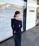 【2点セット】 ロングドレス キャバドレス セクシー セットアップ フレンチスタイル ドレープネック 上品 スリムフィット ミディスカート  LW2-ZED883415DXH502