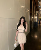 Lady's coco ミニドレス キャバドレス セクシー ウエストシェイプ デート LW2-XKDD452-1037-Sep10