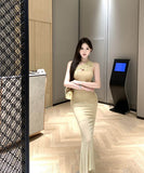 ロングドレスセクシーキャバドレス宴会パーティーワンショルダーレースタイトドレス着痩せマーメイドドレス気質 WQ2-ZED882545DXH437A