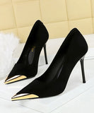 【4色】ハイヒールセクシーメタルヒョウ柄パンプス9.5CM美脚効果 歩きやすい 流行り OL 百掛け WQ5-DS3739-32