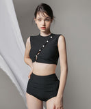 【2色】 水着 温泉 ビキニ モノキニ セクシー 海辺 可愛い 着痩せ YH7-JX-241238JX24