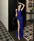 ロングドレス セクシー ボディコン Vネック パーティー スリット入り 上品 高級感 気質 エレガント 結婚式 二次会 披露宴 フォーマル LW2-CD3-260-70290650