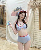 水着ビキニセクシーハイウエストモノキニ温泉ビーチ海タンキニ WQ7-YWYC142