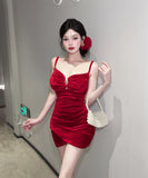 【秋新作】ミニドレス キャバドレス セクシー  ベロア  ミニ丈 Vネック オフショルダー タイトフィット 大人フェミニン ファッションドレス LW2-DD5831