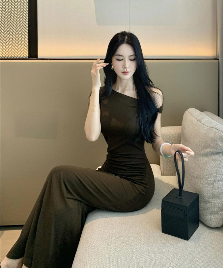 秋新作】ロングドレス キャバドレス フレンチエレガント ワン