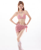 3点セット ビキニ 水着 モノキニ おしゃれ 肌見せ 可愛い 温泉 海辺 チェーン YH7-JCL-A15