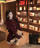 【3色】2点セット ミニドレス キャバドレス セクシー 大人可愛い ニットカーディガン＋ハイウエストプリーツスカート セットアップ  お出かけ デート 出勤 LW2-OYF2585