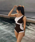 水着モノキニビキニタンキニワンショルダーセクシー体型カバー着痩せ気質ビーチ海温泉 WQ7-FH-FAN004