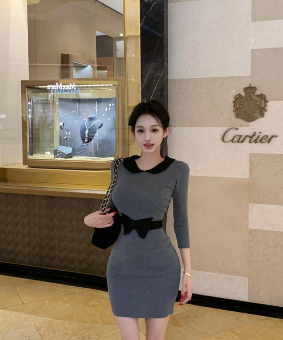 Lady's coco ミニドレス キャバドレス シースルー バイカラー タイトワンピース セクシー ミニ丈 ボディライン 着痩せ LW2-XKDD335A-3168-Oct17