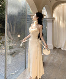 【2色】ロングドレスキャバドレスチュールのフラワーセクシーフリル宴会パーティー WQ2-ZED885600DXH238B