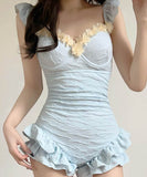 高級感水着ビキニモノキニフリル体型カバーワンピース露出控え温泉ビーチ海着痩せタンキニ WQ7-YQ-HHhAB7WHLL