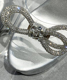 ハイヒール パンプス 14cm キラキラ スリッパ 美脚効果 歩きやすい 流行り OL 百掛け ヒール 靴 WQ5-ZJ001