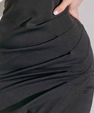 膝丈ドレスワンーショルダーセクシーエレガントキャバドレス非対称オフショルダー気質 WQ2-ZED888011A71