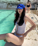 【4色】bikini水着ワンピースフリル大人可愛い温泉ビーチ海モノキニタンキニハイウエスト WQ7-YQ-HHB59A5SNLL