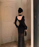 ロングドレスキラキラナイトクラブパーティードレスイベント高級感セクシーマーメイドドレス宴会エレガント WQ2-ZED888508DXH238A