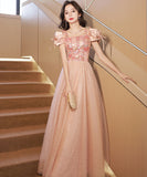 高級感 チュール エレガント ロングドレス 誕生日 キラキラ ナイトドレス 宴会 YH2-MBYD-AL693112521917