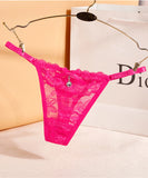 【7色】レース ストーンチャーム付き セクシー Tバック  サイズ調整可能 大人ランジェリー LW8-HS2003