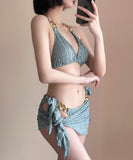 2色】3点セット ビキニ セクシー 着痩せ おしゃれ感 水着 hot girl YH7-CF24014