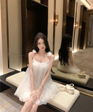 ミニドレス キャバドレス ピュアセクシー シフォンハンガー フラワーアプリケ JC2-D337B-3921-Aug18