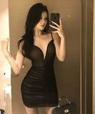 ミニドレス谷間見せキャミワンピキャバドレスセクシーチュールパーティーナイトクラブ指名 WQ2-SJHY-X6965