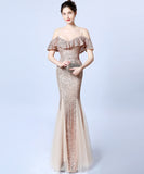 【7色】ロングドレス 高品質 キラキラ ナイトドレス 宴会 エレガント YH2-YEY18015#