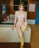 3点セット 水着花柄ビキニモノキニカワセクシービーチ海温泉大人可愛い WQ7-SD3501-1