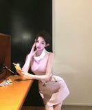 ミニドレスAラインリボン着痩せ気質パーティー宴会セレブ風夏エレガントSNS話題同伴 WQ2-MXX2210