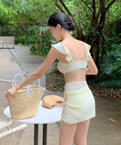 3点セットビキニワンピ水着モノキニフリル大人可愛いハワイセクシー WQ7-DP-A10322