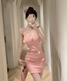 ミニドレス キャバドレス セクシー 立体花 party ユニークなデザイン YH2-DD6310