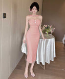 【3色】キャバドレス 膝丈ドレス ナイトクラブ party セクシー 名媛スタイル YH2-DD6417