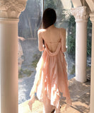 【2色】ミニドレス キャバドレス キャミワンピ ピュアセクシー レイヤード フリル シフォン ストラップ JC2-ZED88329DXH342