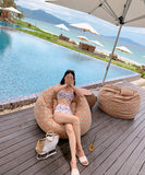 bikini水着花柄ベアトップハイウエストセクシーモノキニタンキニホルターネック温泉ビーチ海 WQ7-XYX-Q82069