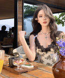 サンドレスロングドレス旅行花柄エレガント気質レース谷間見せ WQ2-CD6-238-96850580