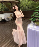 ロングドレスキャミワンピマーメイドドレス花柄セクシーチュールかわいいレースおしゃれ WQ2-CD6-141-91980600