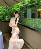 ロングドレスキャミワンピマーメイドドレス花柄セクシーチュールかわいいレースおしゃれ WQ2-CD6-141-91980600